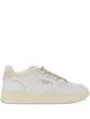Autry Medalist Shearling-trimmed Leather Sneakers In White