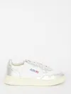 Autry Medalist Leather Low-top Sneakers In Silver