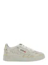 Autry Medalist Silver-colored Sneaker With Lived-in Effect And All-over Bead Application In Leather Blend 