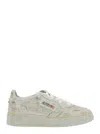Autry Medalist Silver-colored Sneaker With Lived-in Effect And All-over Bead Application In Leather Blend  In Silver