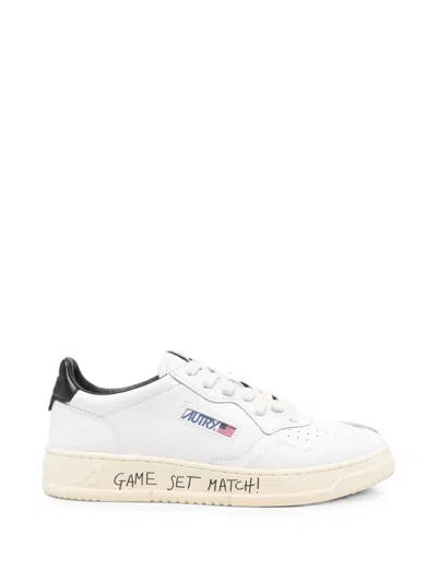 Autry Low-top Leather Sneakers With Perforated Detailing In Animal Print