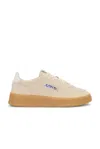 Autry Medalist Low Suede Sneakers In Sand & Ecru