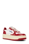 Autry Medalist Sneaker In White/ Red