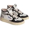 Autry Medalist Sneaker In White/black/silver