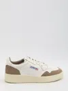 Autry Low Sneaker With Contrast Panels And Perforated Detailing In White