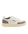 Autry Low Sneaker With Contrast Panels And Perforated Detailing In White