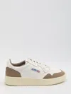 Autry Low Sneaker With Contrast Panels And Perforated Detailing In White