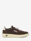 Autry Low-top Suede Sneakers With Rubber Sole And Lace-up Closure In Green