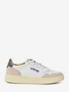 Autry 'medalist' White Low Top Sneakers With Beige Suede Details