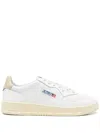 Autry White Leather Medalist Low Sneakers In Neutral