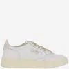 Autry Medalist Low Sneakers In White Leather And Suede Heel Tab In White