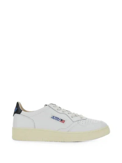 Autry Medalist Leather Low Sneaker With Micro-perforated Toe And Terry Lining In Multi