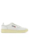 Autry Medalist Low White Sneakers With Suede Inserts And Tonal Heel Tab In Leather Man