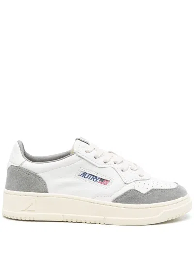 Autry Medalist Sneakers In Bianco E Grigio