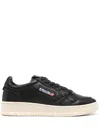Autry Medalist Low Leather Sneakers Black In Black