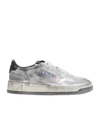 Autry Grey Lace Up Sneakers In Gray