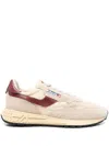 Autry Reelwind Beige Low Top Sneakers With Logo Patch Ontongue And Side In Suede Man In Multi
