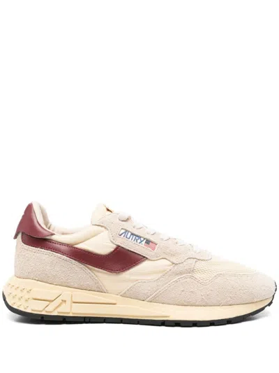 AUTRY AUTRY MEDALIST SNEAKERS IN BEIGE AND BROWN WITH SUEDE INSERTS