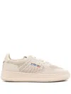 Autry Medalist Sneakers In Beige Canvas