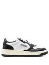 Autry 'medalist' Sneakers In Black And White Leather  In Black