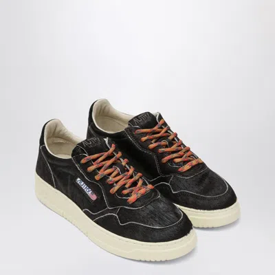 Autry Medalist Sneakers In Chocolate Pony Skin