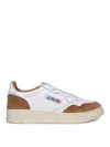 Autry Champion Sneakers With Brown Inserts In White