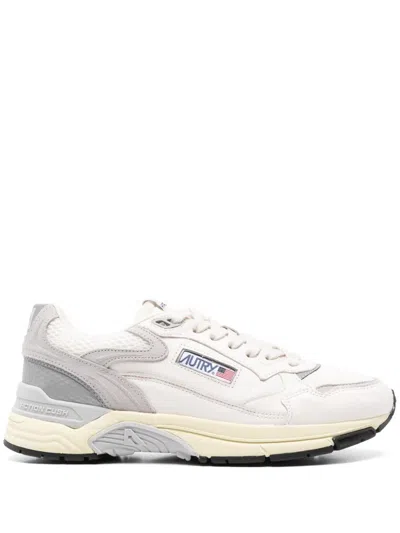 Autry Medalist Sneakers In White And Grey With Suede