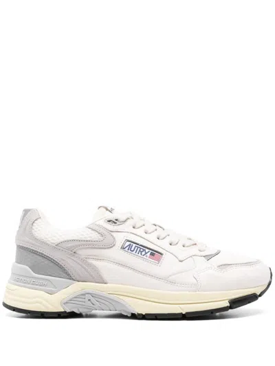 Autry Medalist Sneakers In White And Grey With Suede