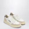 Autry Medalist Sneakers In White/black Leather