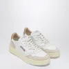Autry Medalist Sneakers In White/brown Leather And Suede In White