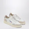 Autry Leather And Suede Sneakers With Rubber Sole In White