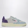 Autry Medalist Low Tricolor Suede Sneakers Patridge And Mauve Color In Multi