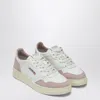 Autry Medalist Sneakers In White/powder Leather And Suede