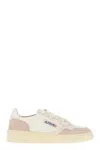 Autry Medalist Sneakers In White/powder Leather And Suede In White