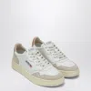 Autry Medalist Sneakers In White/sand Leather And Suede