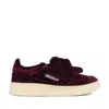 Autry Velvet Bow Medalist Trainers In Red