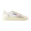 Autry Medalist Low Two-tone Sneakers In White In Multi