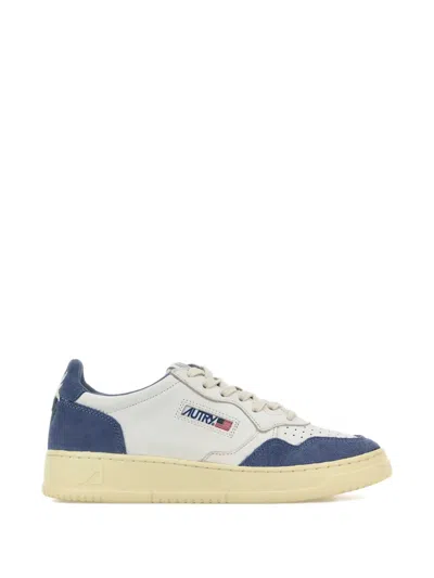 Autry Two-tone Leather And Suede Medalist Sneakers In Animal Print