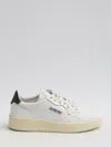Autry 'medalist Low' White Sneakers With Navy Blue Heel Tab In Multi