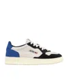 Autry Medalist Low Blue Sneakers With Contrasting Heel And Inserts In Suede Man In Multicolor