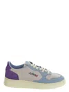 Autry Medalist Low Tricolor Suede Sneakers Patridge And Mauve Color In Multi