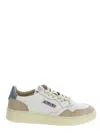 Autry White Medialist Leather Sneakers In Multicolor