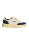 Autry Medialist Blue Leather Sneakers In Nude