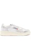 Autry Sleek Sneakers With Metallic Accents And Chunky Sole In Gold