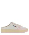 Autry White And Pink Medalist Mule Sneakers In Pink