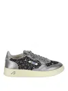Autry Medalist Embellished Low-top Sneakers In Gray