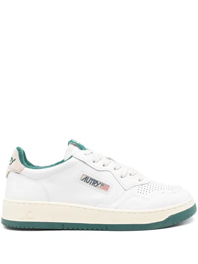 Autry Two-tone Leather Sneakers In White