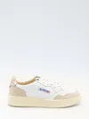 Autry Low Top Sneakers In Calf Leather And Suede In White