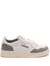 Autry Low Sneaker With Contrast Panels And Perforated Toe In White