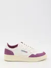 Autry Low Top Leather Sneakers With Contrast Panels In White